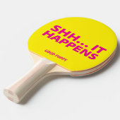 GOOD PUPPY Ping Pong. HET IS ER GEBEURD. Tafeltennisbatje (Voorkant Gekanteld)
