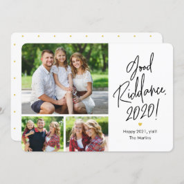 Good Riddans 3 Foto's Happy New Year-kaarten Feestdagenkaart