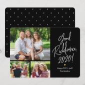 Good Riddans 3 Foto's Happy New Year-kaarten Feestdagenkaart (Voorkant / Achterkant)