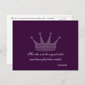 Good Ruler Quote - Aristoteles Briefkaarten (Voorkant / Achterkant)