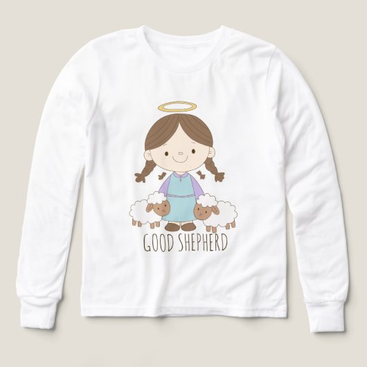 Good Shepherd Cute Christian Kids Shirt (Voorkant)