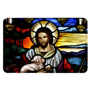 Good Shepherd Glas in lood Magnet Magneet
