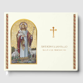 Good Shepherd Jesus Funeral Memorial Guest Book Gastenboek