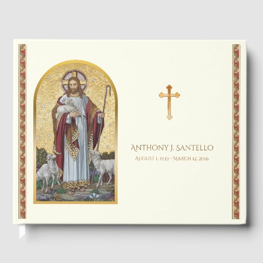 Good Shepherd Jesus Funeral Memorial Guest Book Gastenboek (Voorkant)
