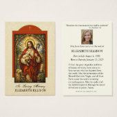 Good Shepherd Jesus Funeral Prayer Card Visitekaartje (Voorkant /achterkant)