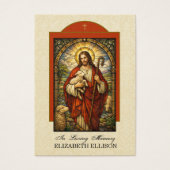 Good Shepherd Jesus Funeral Prayer Card Visitekaartje (Voorkant)