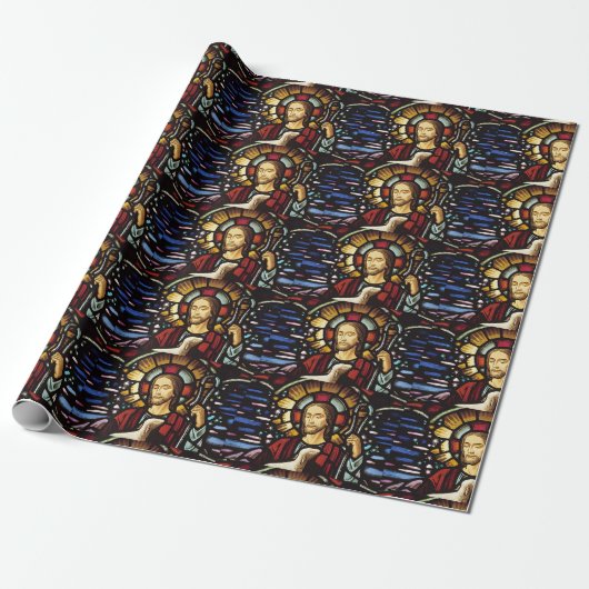 "Good Shepherd" Matte Wrapping Paper, 30 x 6" Cadeaupapier (Uitgerold)