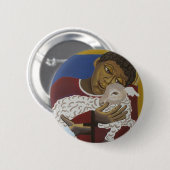 Good Shepherd parable Ronde Button 5,7 Cm (Voorkant /achterkant)