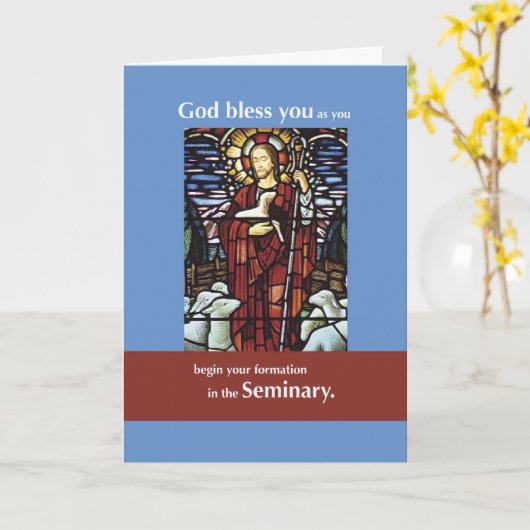 Good Shepherd Seminarian Kaart (Gele Bloem)