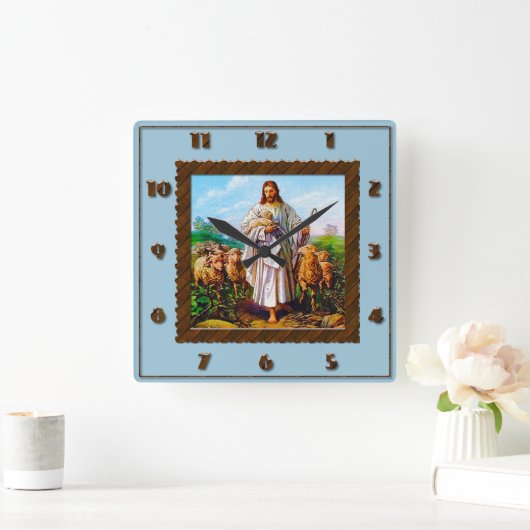 Good Shepherd Square Clock Vierkante Klok (Huis)