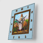 Good Shepherd Square Clock Vierkante Klok (Hoek)