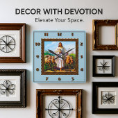 Good Shepherd Square Clock Vierkante Klok