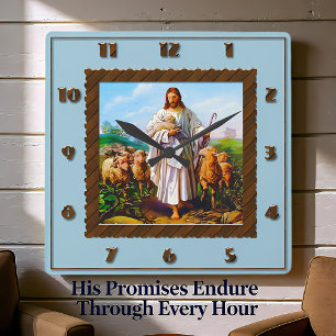 Good Shepherd Square Clock Vierkante Klok