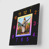 Good Shepherd Square Clock Vierkante Klok (Hoek)