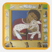 Good Shepherd Vierkante Sticker (Voorkant)