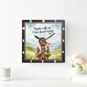 Good Shepherd's Delightful Find Vierkante Klok (Huis)