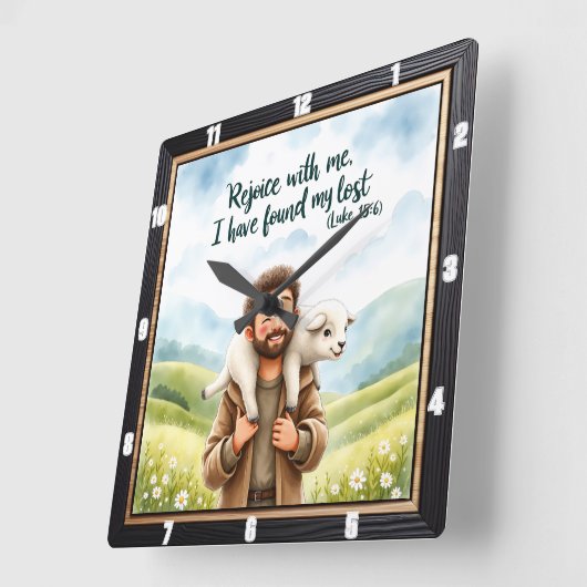 Good Shepherd's Delightful Find Vierkante Klok (Hoek)