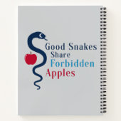 Good Snakes Share Forbidden Apples T-Shirt Notitieboek (Achterkant)