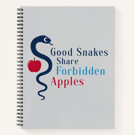 Good Snakes Share Forbidden Apples T-Shirt Notitieboek (Voorkant)