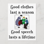 Good Speech School Gezegde Briefkaart (Voorkant)