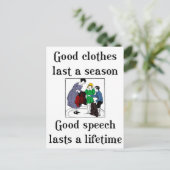 Good Speech School Gezegde Briefkaart (Staand voorkant)