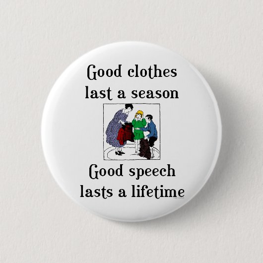 Good Speech School Gezegde Ronde Button 5,7 Cm (Voorkant)