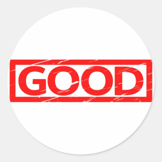 Good Stempel Ronde Sticker (Voorkant)