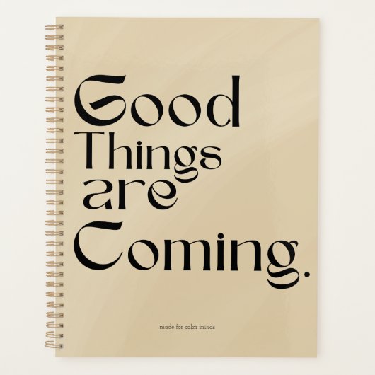 Good Things Are Coming Planner (Voorkant)