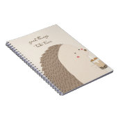 Good Things Take Time–Cute Hedgehog Inspirational Notitieboek (Rechterzijde)