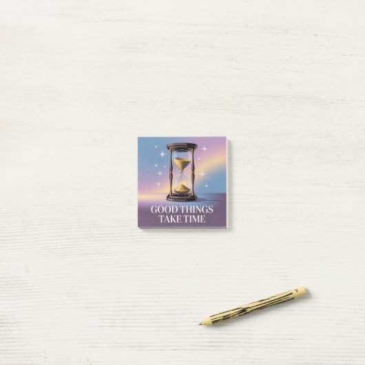 Good Things Take Time Post-it® Notes (Op bureau)