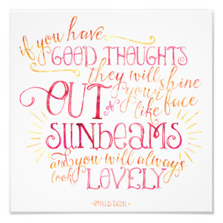 Good Thoughts Sunbeams Foto Afdruk