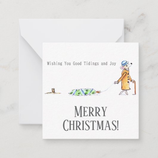 Good tidings and Joy Notitiekaartje (Voorkant)