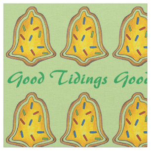 Good Tidings Bell KerstSugar Cookie Holiday Stof