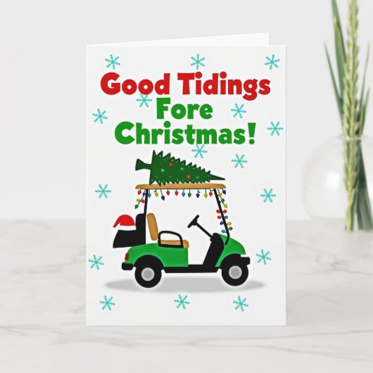 Good Tidings Fore Christmas Card Kaart (Voorkant)