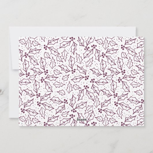 Good Tidings of Comfort & Joy Typography Paars Feestdagenkaart (Achterkant)