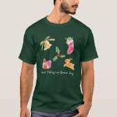 Good Tidings of Great Joy Holiday Illustration T-shirt (Voorkant)