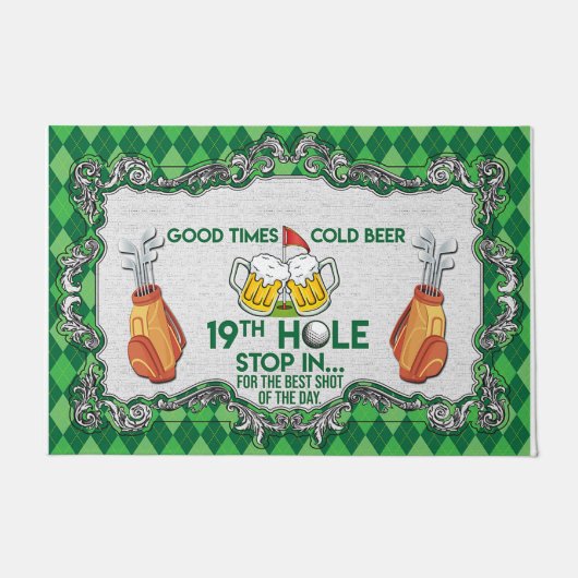 Good Time Cold Beer Funny Mat, Golfing Deurmat (Voorkant)