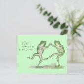 Good Time Frogs Dance Briefkaart (Staand voorkant)
