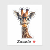 Good Time Hipster Giraffe T-Shirt Men's Women's Ch Sticker (Vel)