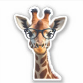 Good Time Hipster Giraffe T-Shirt Men's Women's Ch Sticker (Voorkant)