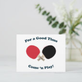 Good Time Ping Pong Briefkaart (Staand voorkant)