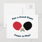 Good Time Ping Pong Briefkaart (Voorkant / Achterkant)