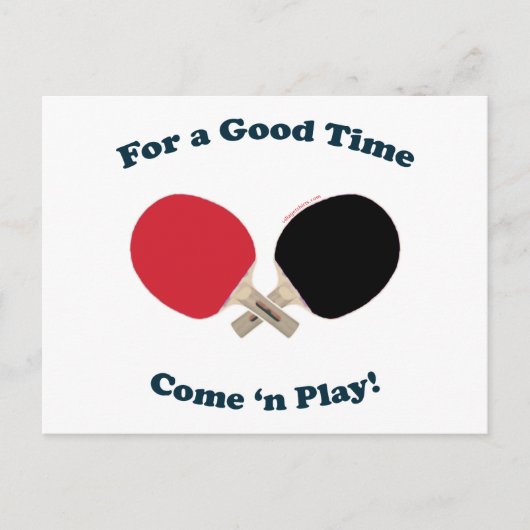 Good Time Ping Pong Briefkaart (Voorkant)