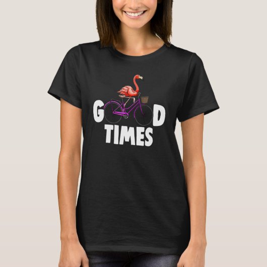 Good Times Biking Mannen Pink Flammingo Love 1 T-shirt (Voorkant)