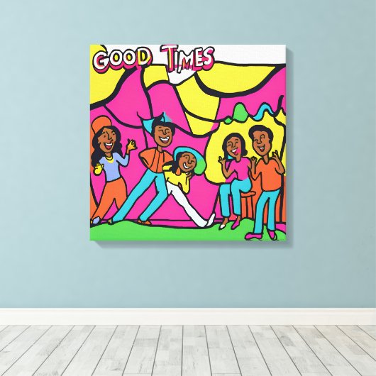Good Times Canvas Afdruk (Insitu (Houten vloer))