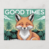 Good Times Red Fox in a Weed Field Briefkaart (Voorkant)