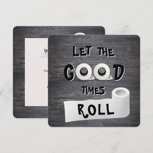 Good Times toiletpapier Kaart (Voorkant / Achterkant)