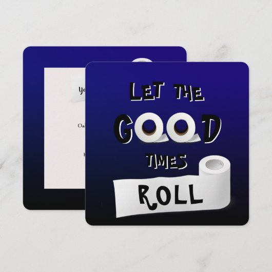 Good Times toiletpapier Kaart (Voorkant / Achterkant)