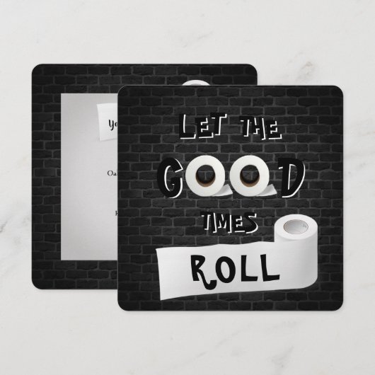 Good Times toiletpapier Kaart (Voorkant / Achterkant)