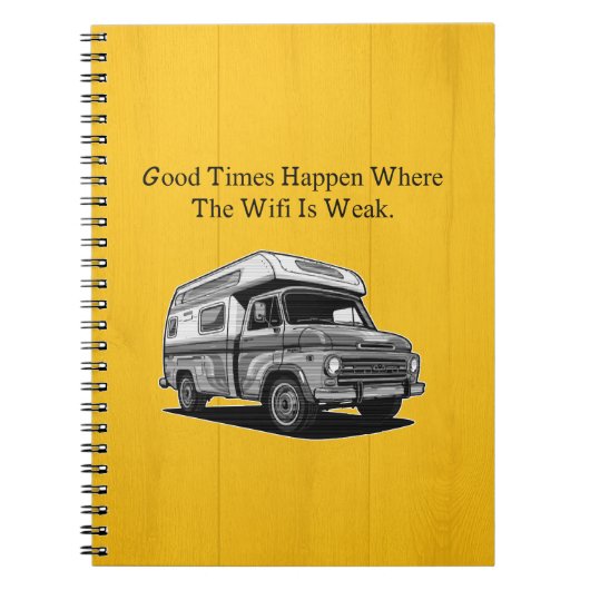 Good Times WiFi Weak Outdoor Adventure Unplug Fun Notitieboek (Voorkant)